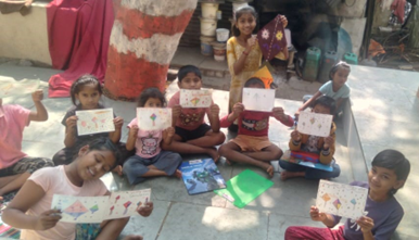 Sankrant Kite Greeting Card Making